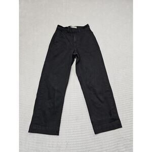 Everlane Jeans Womens 00 The Straight Leg Crop Denim Stretch Cotton Black